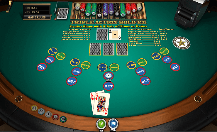 Triple Action Hold’em Poker